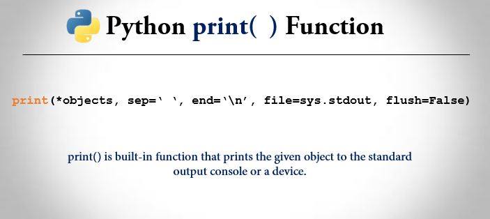 Python print() Function - Example And Explanation | Trytoprogram